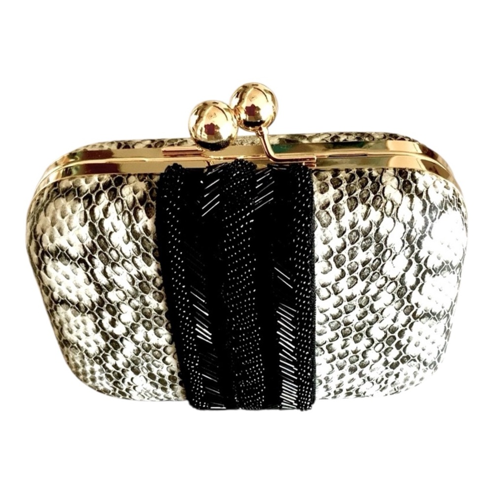 Animal print clutch